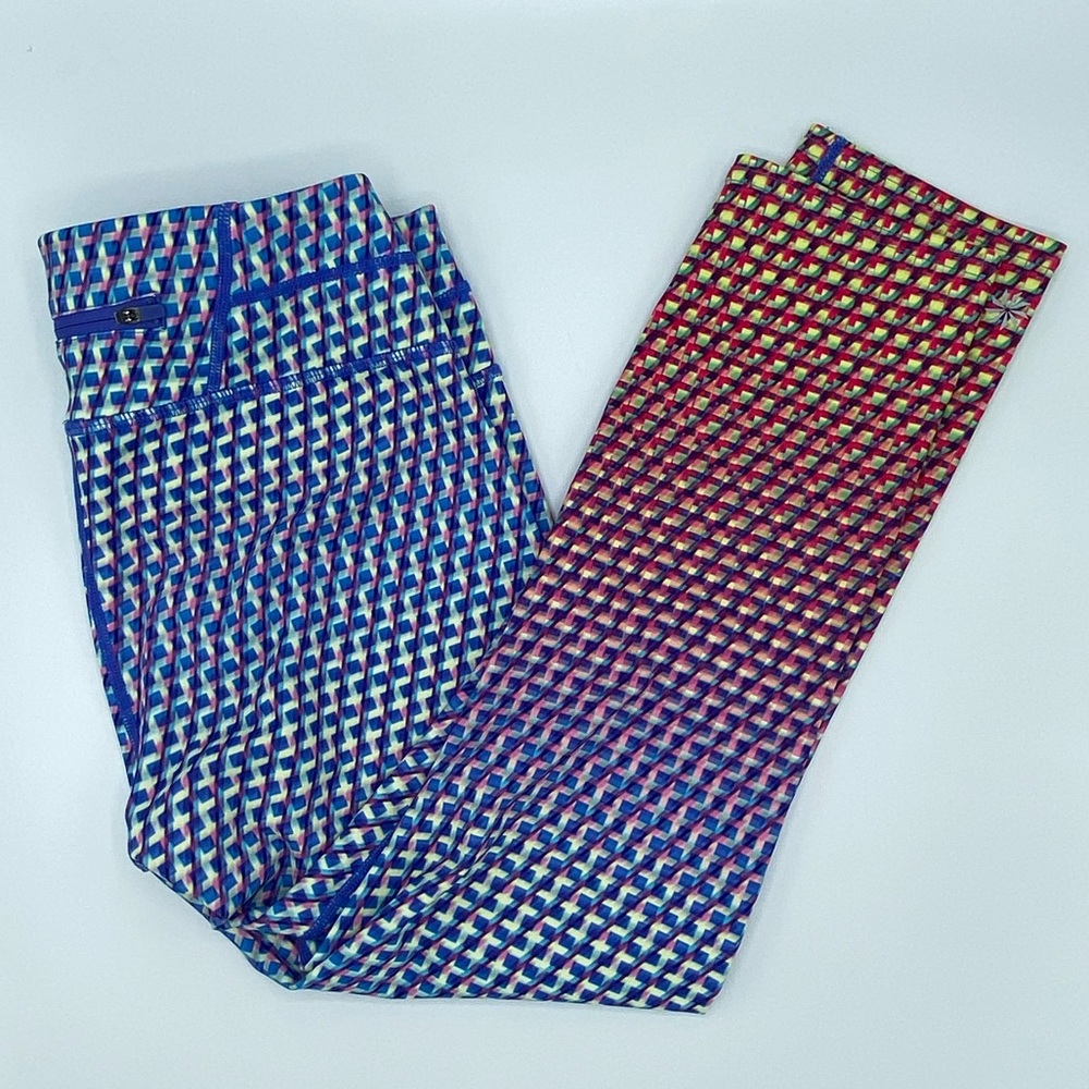 Athleta Vivid Sonar Ombré Capri Yoga Pants Leggings Size Small—Like New